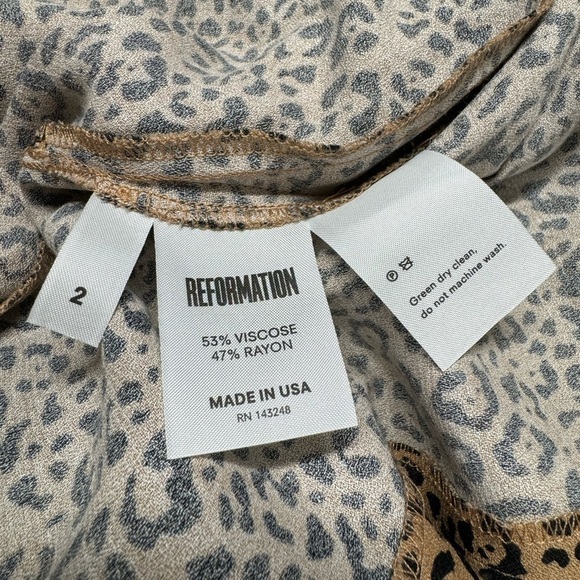 NWT REFORMATION Katie Dress Bengal 2 - Picture 12 of 12